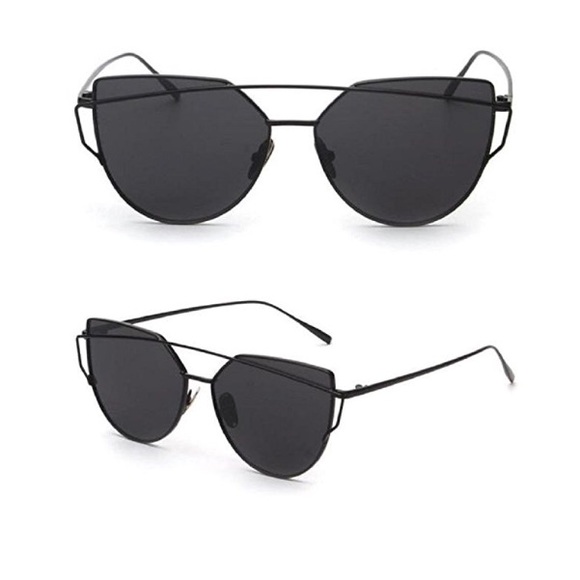 Black Mirror Cat Eye Sunglasses - Picture 3 of 7